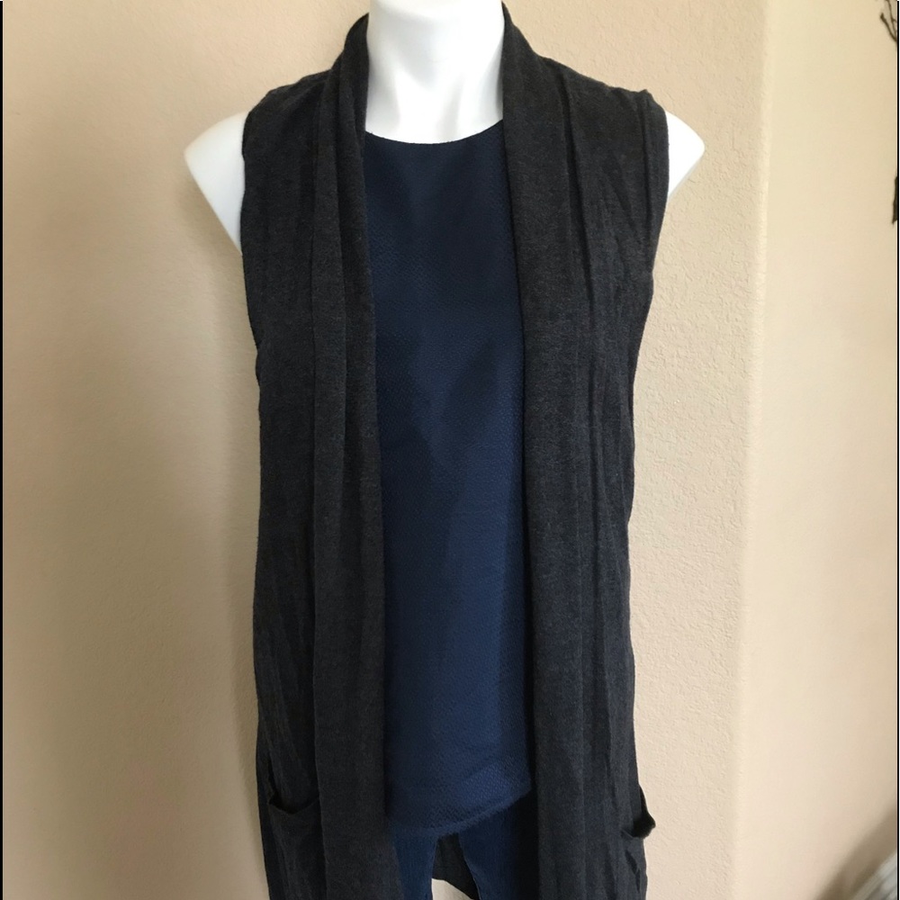 August silk knee length cardigan size medium